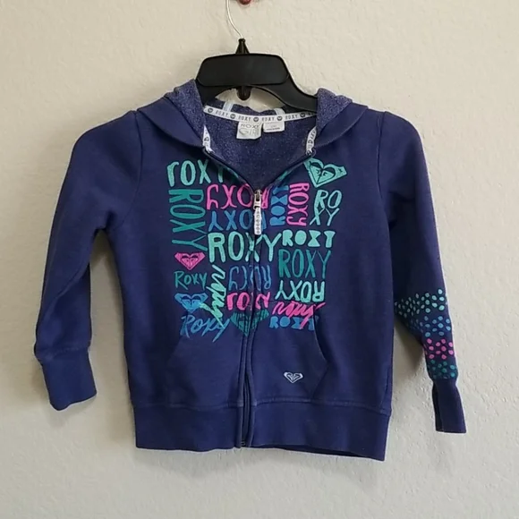 ROXY Girls FULL ZIP HOODIE XS - Picture 1 of 11